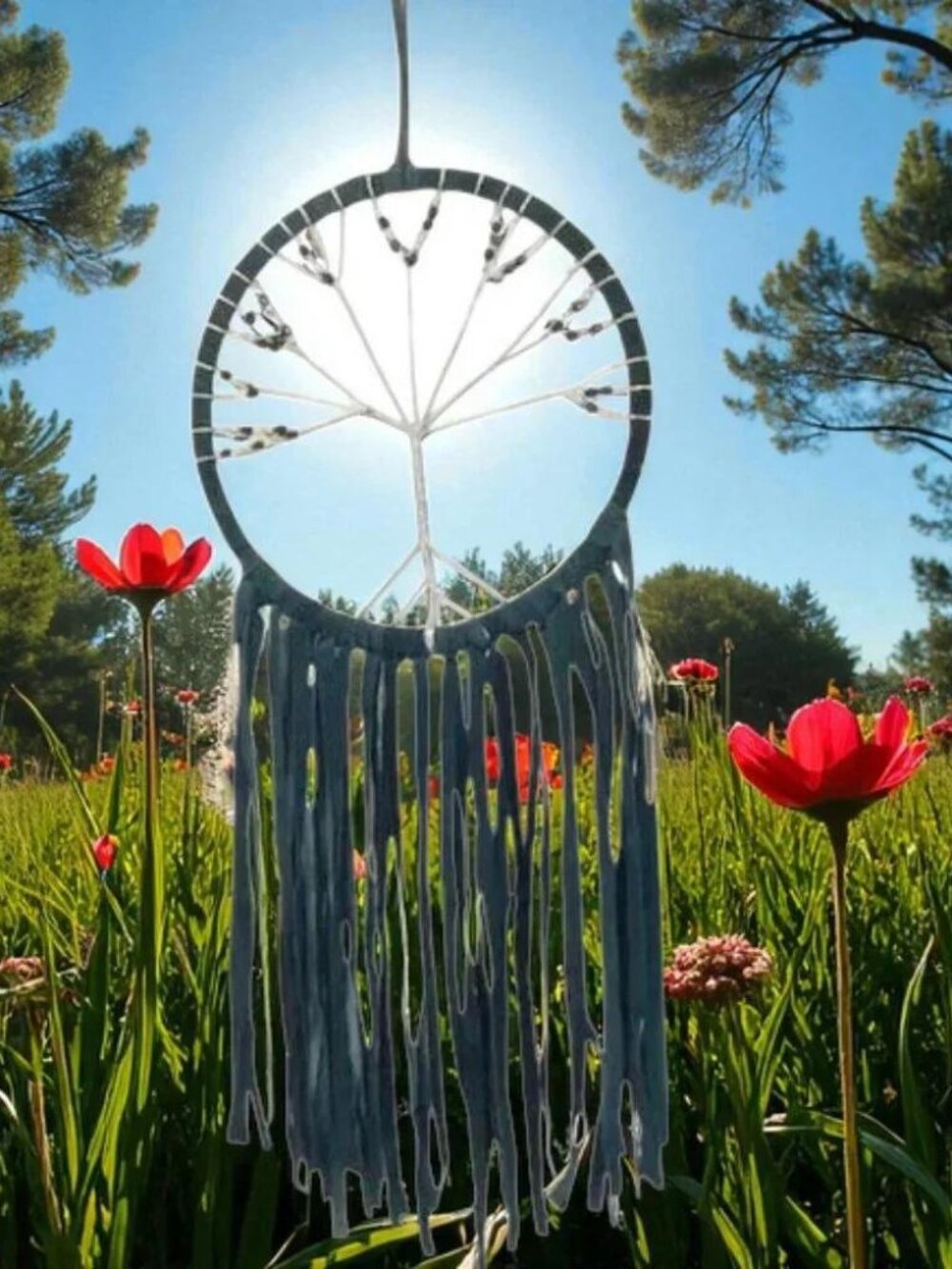 Blue Tree of Life Dream Catcher